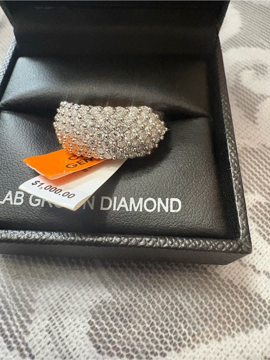 Macys Jewelry - 2carat studded band in heavy